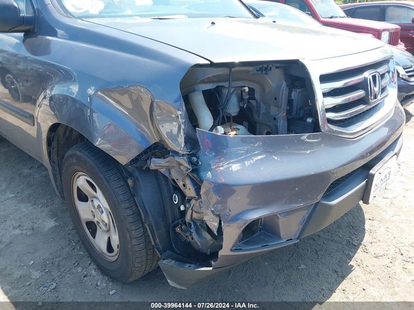 2015 Honda Pilot Lx VIN: 5FNYF4H20FB019186 Lot: 39964144