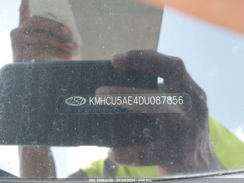 2013 Hyundai Accent Se VIN: KMHCU5AE4DU087856 Lot: 39964156