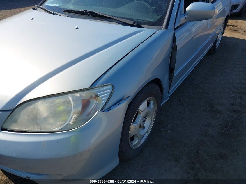 2004 Honda Civic Hybrid VIN: JHMES96624S000610 Lot: 39964268