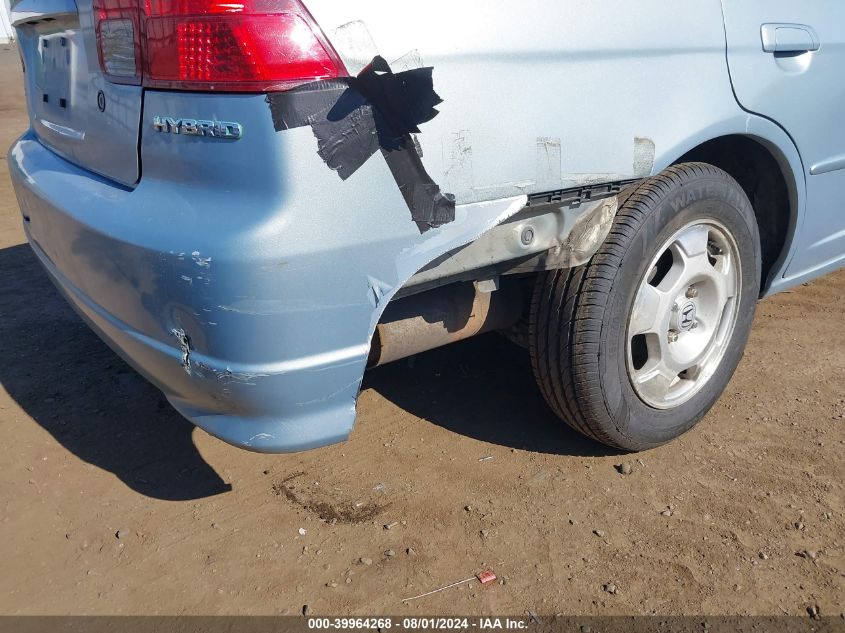 2004 Honda Civic Hybrid VIN: JHMES96624S000610 Lot: 39964268