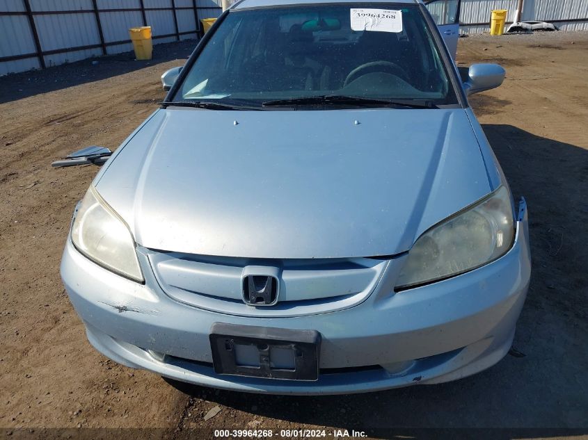 2004 Honda Civic Hybrid VIN: JHMES96624S000610 Lot: 39964268