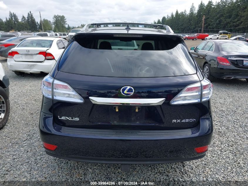 2010 Lexus Rx 450H VIN: JTJBC1BA9A2010735 Lot: 39964286