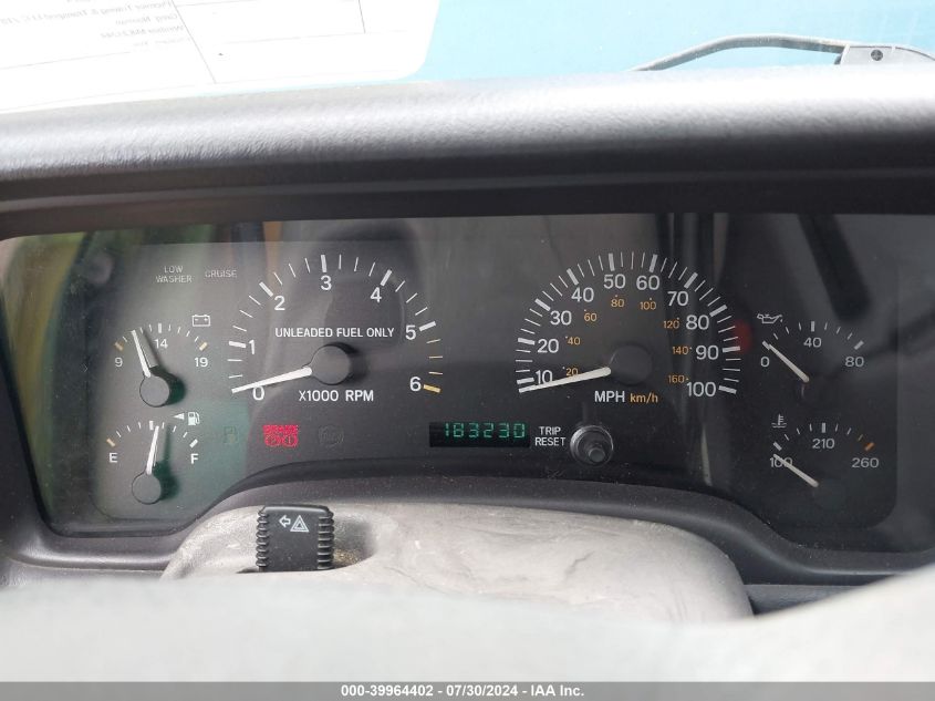 1997 Jeep Cherokee Sport VIN: 1J4FJ68S1VL521700 Lot: 39964402