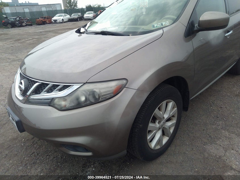 2011 Nissan Murano Sl VIN: JN8AZ1MW6BW154229 Lot: 39964521