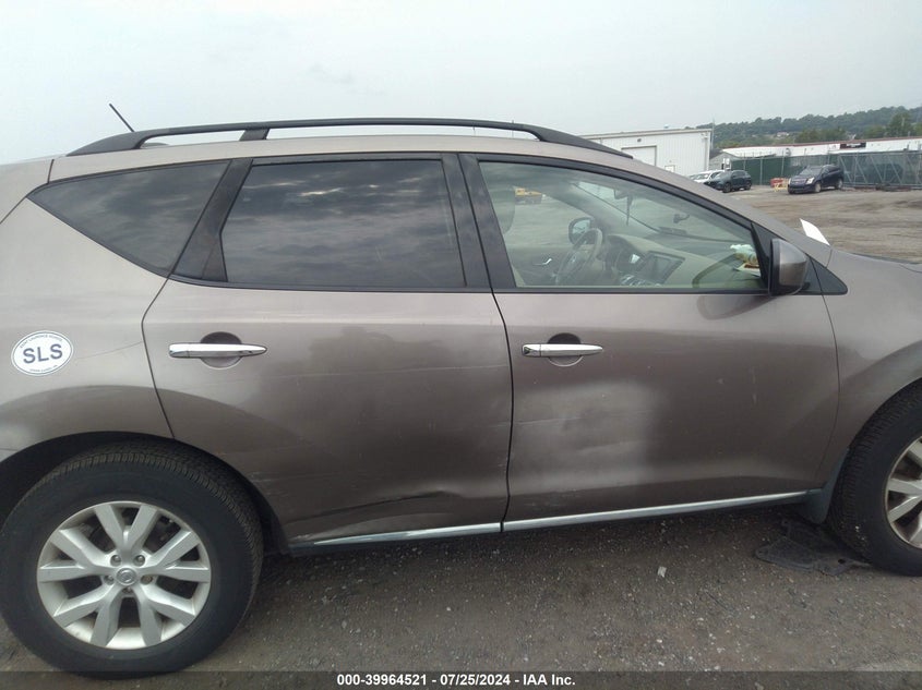 2011 Nissan Murano Sl VIN: JN8AZ1MW6BW154229 Lot: 39964521