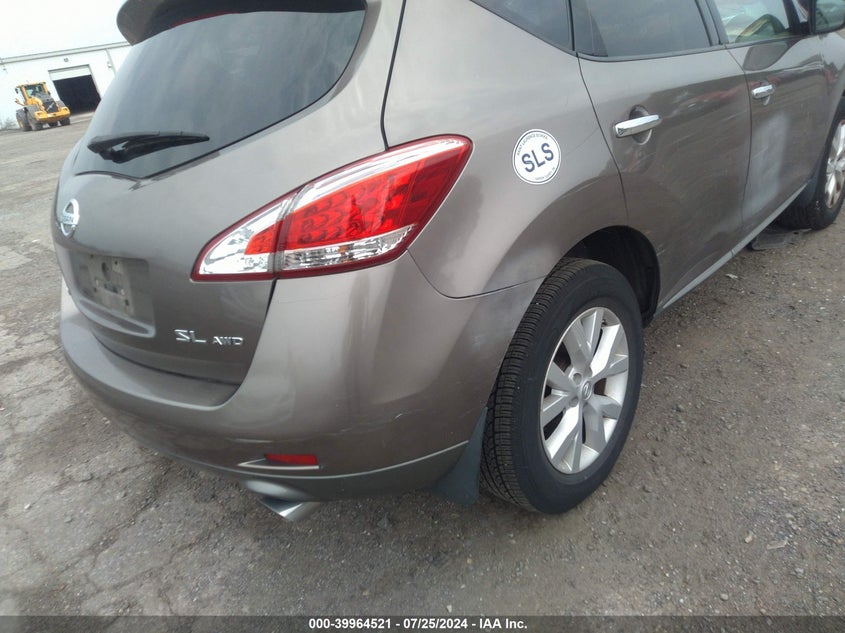 2011 Nissan Murano Sl VIN: JN8AZ1MW6BW154229 Lot: 39964521