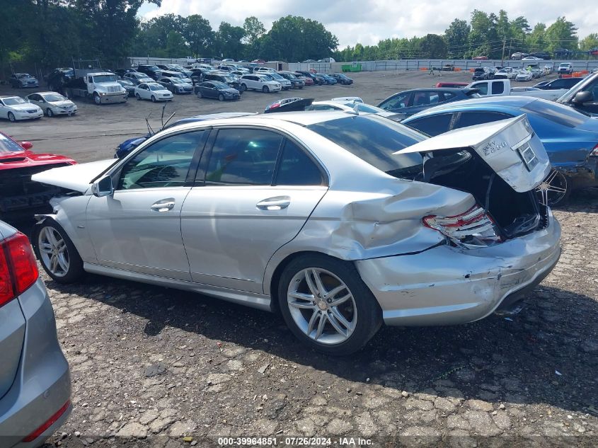 2012 Mercedes-Benz C 250 Luxury/Sport VIN: WDDGF4HB3CR218336 Lot: 39964851