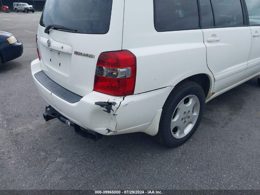 2006 Toyota Highlander Limited V6 VIN: JTEEP21A960142372 Lot: 39965000