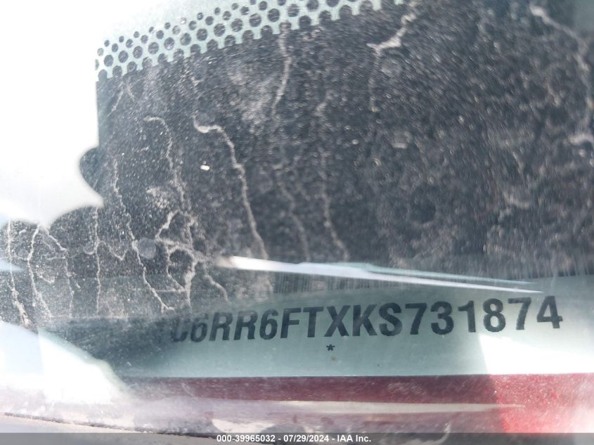 2019 Ram 1500 Classic Tradesman VIN: 1C6RR6FTXKS731874 Lot: 39965032