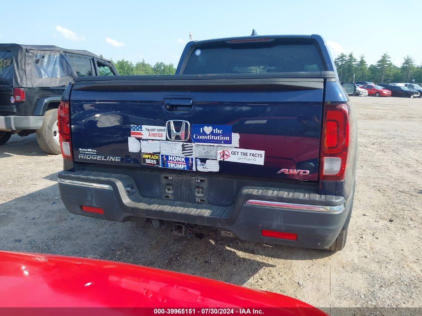 2017 Honda Ridgeline Rtl VIN: 5FPYK3F59HB033651 Lot: 39965151