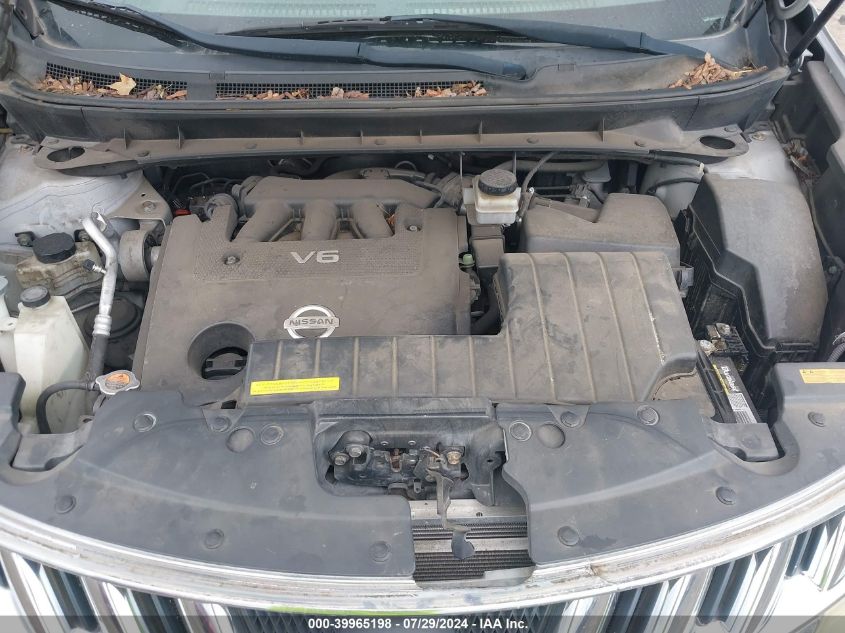 2009 Nissan Murano S/Sl/Le VIN: JN8AZ18W09W144493 Lot: 39965198