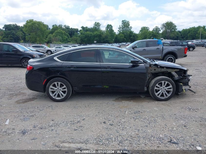 2015 Chrysler 200 Limited VIN: 1C3CCCAB1FN735382 Lot: 39965335