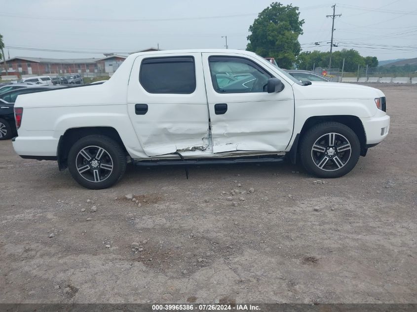 2013 Honda Ridgeline Sport VIN: 5FPYK1F71DB014270 Lot: 39965386