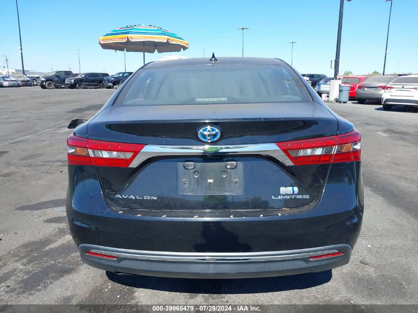 2016 Toyota Avalon Hybrid Limited VIN: 4T1BD1EB4GU048659 Lot: 39965479