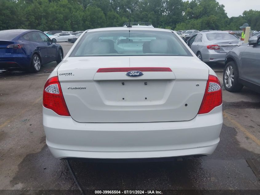 2012 Ford Fusion S VIN: 3FAHP0GA3CR143998 Lot: 39965504