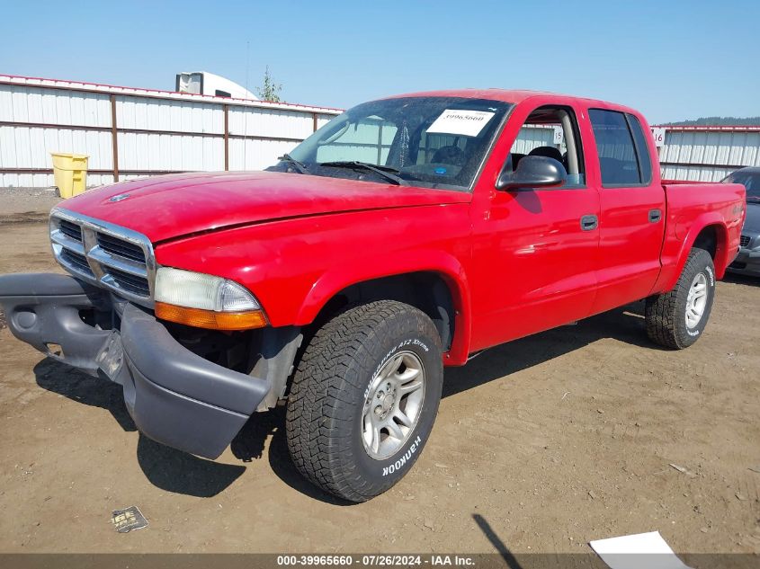 2002 Dodge Dakota Sport VIN: 1B7HG38N02S570569 Lot: 39965660