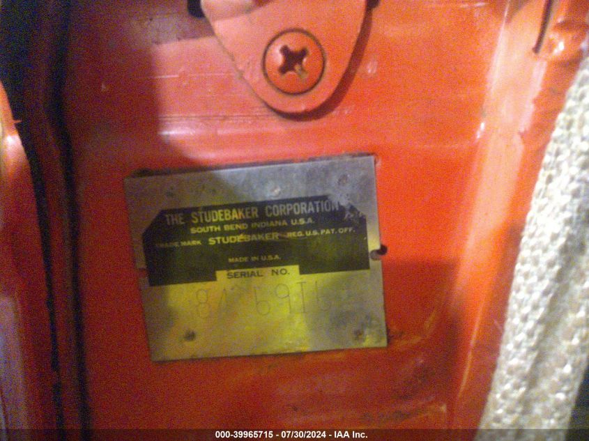 1955 Studebaker Commander VIN: 0008426916 Lot: 39965715