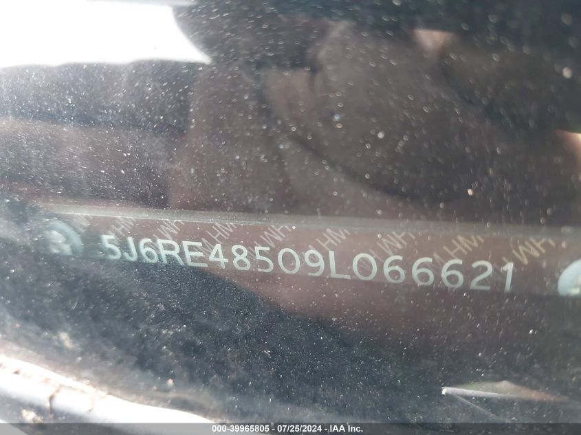 2009 Honda Cr-V Ex VIN: 5J6RE48509L066621 Lot: 39965805