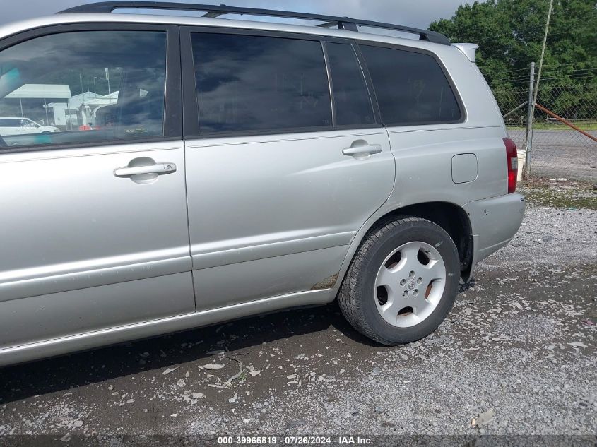 2006 Toyota Highlander Limited V6 VIN: JTEDP21A160097648 Lot: 39965819