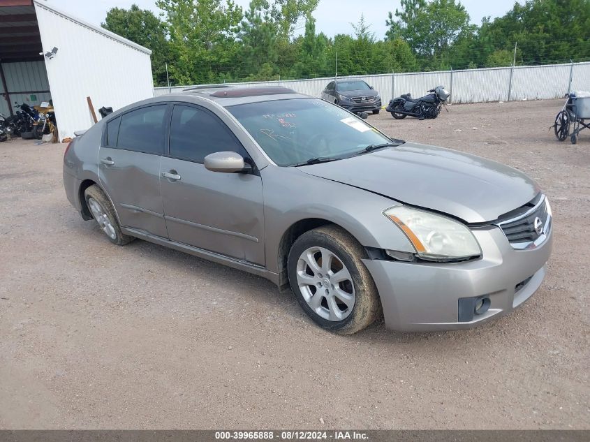 2007 Nissan Maxima 3.5 Sl grey sedan gasoline 1N4BA41E47C821656 photo #1