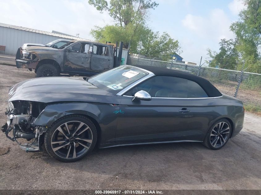 2022 Audi S5 Cabriolet Premium Plus Tfsi Quattro Tiptronic VIN: WAUW4GF51NN006066 Lot: 39965917