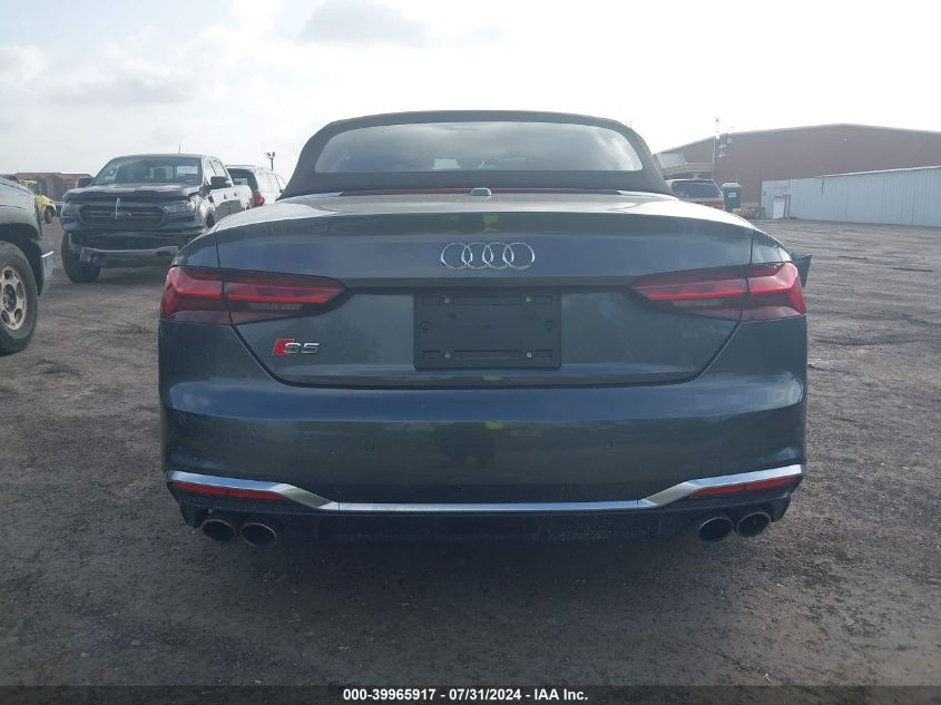 2022 Audi S5 Cabriolet Premium Plus Tfsi Quattro Tiptronic VIN: WAUW4GF51NN006066 Lot: 39965917