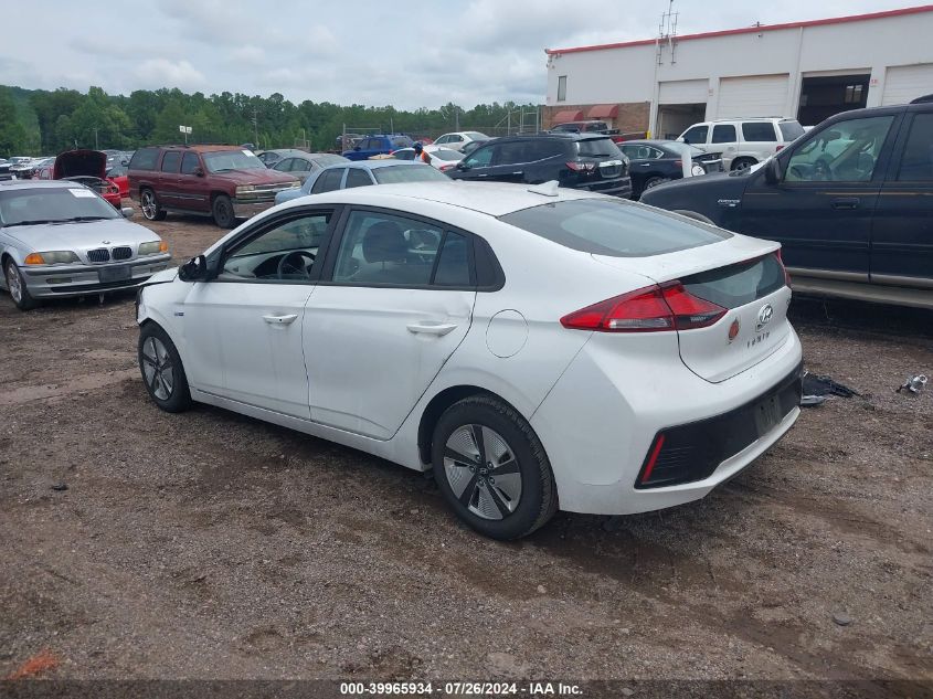 2017 Hyundai Ioniq Hybrid Blue VIN: KMHC65LC4HU047692 Lot: 39965934