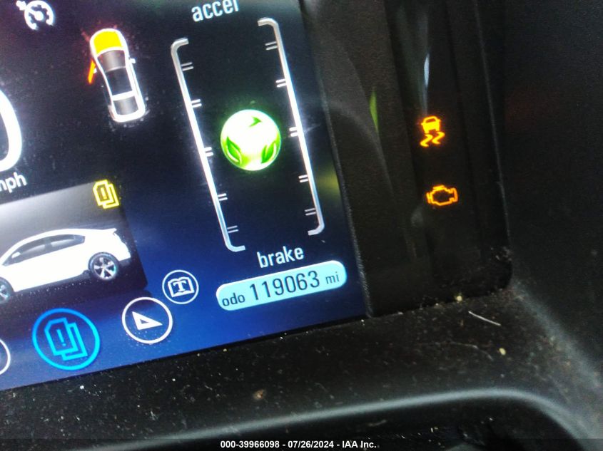 2011 Chevrolet Volt VIN: 1G1RD6E43BU102200 Lot: 39966098