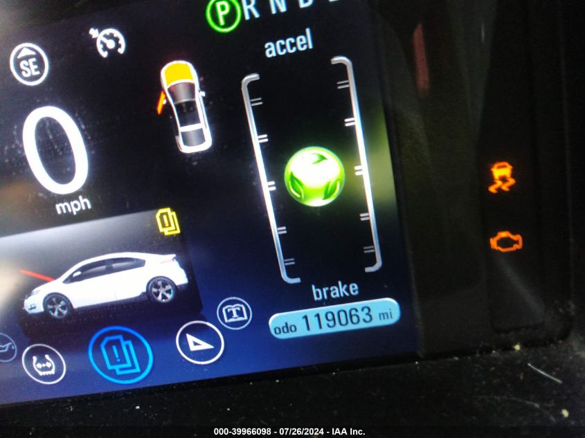 2011 Chevrolet Volt VIN: 1G1RD6E43BU102200 Lot: 39966098