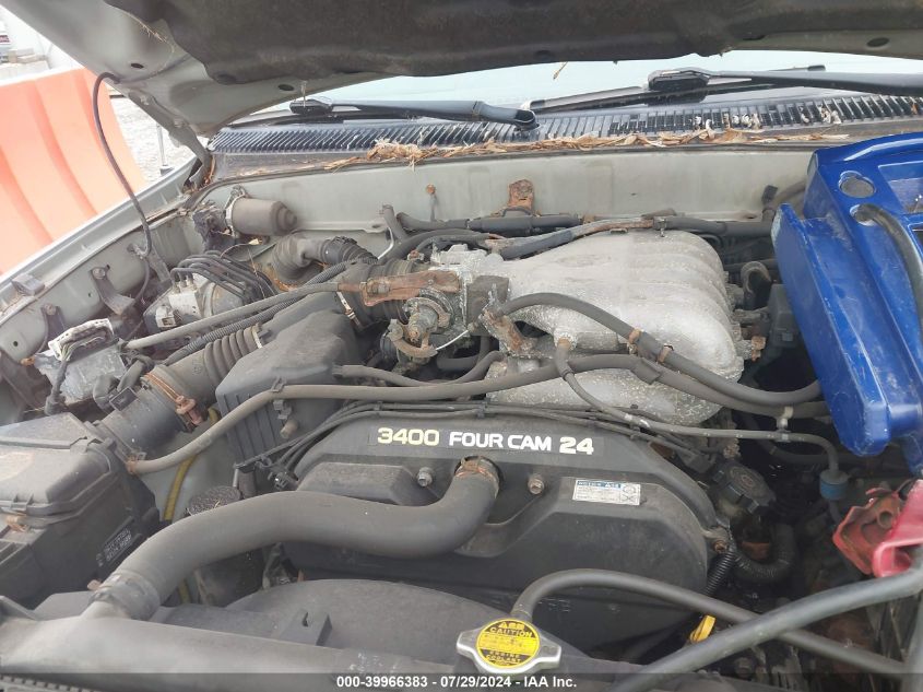 2000 Toyota 4Runner Sr5 V6 VIN: JT3HN86R7Y0321493 Lot: 39966383