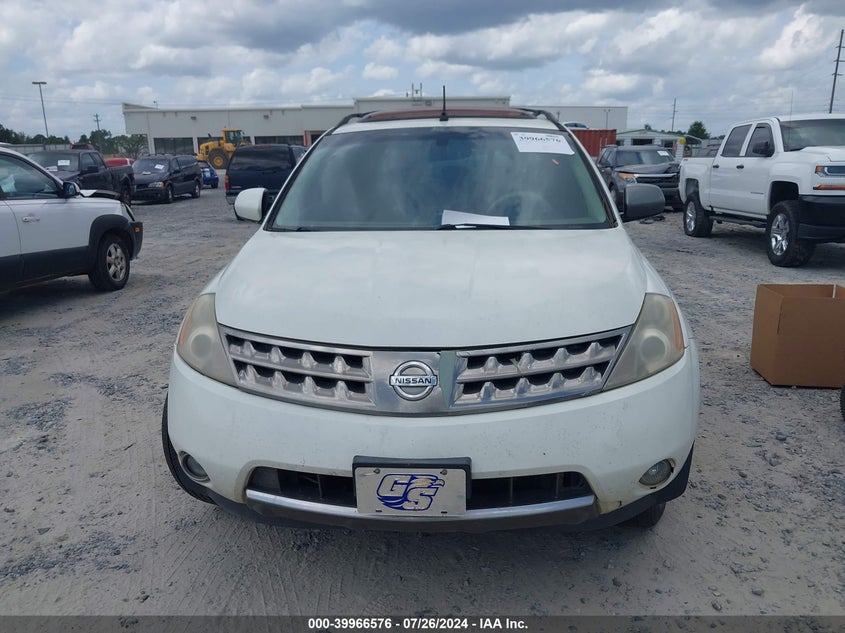 2007 Nissan Murano Sl VIN: JN8AZ08T87W523562 Lot: 39966576