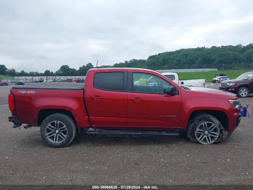 2021 Chevrolet Colorado 4Wd Short Box Wt VIN: 1GCGTBEN5M1204508 Lot: 39966626