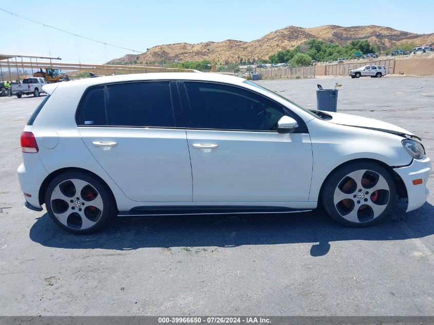 2012 Volkswagen Gti 4-Door VIN: WVWHV7AJXCW002604 Lot: 39966650