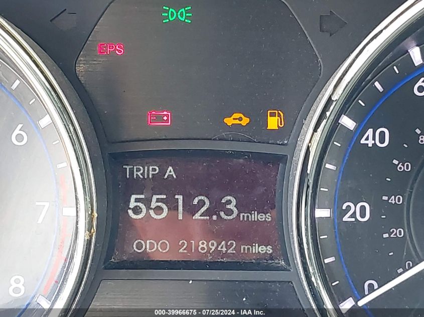 2013 Hyundai Sonata Se VIN: 5NPEC4AC8DH665220 Lot: 39966675