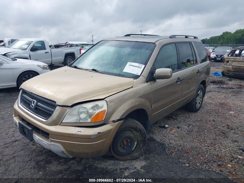 2005 Honda Pilot Ex-L VIN: 2HKYF18625H524227 Lot: 39966682