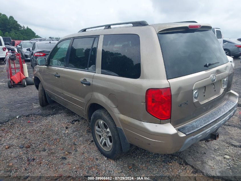 2005 Honda Pilot Ex-L VIN: 2HKYF18625H524227 Lot: 39966682