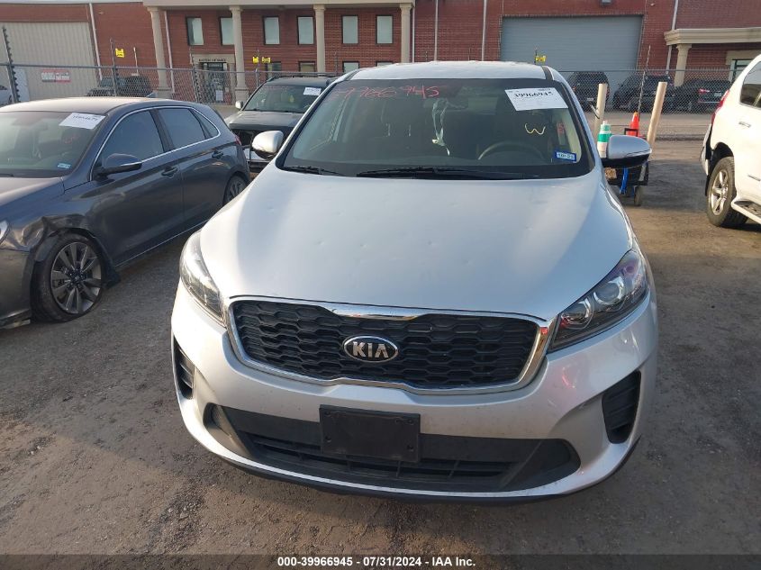 2019 Kia Sorento 2.4L Lx VIN: 5XYPG4A30KG554260 Lot: 39966945