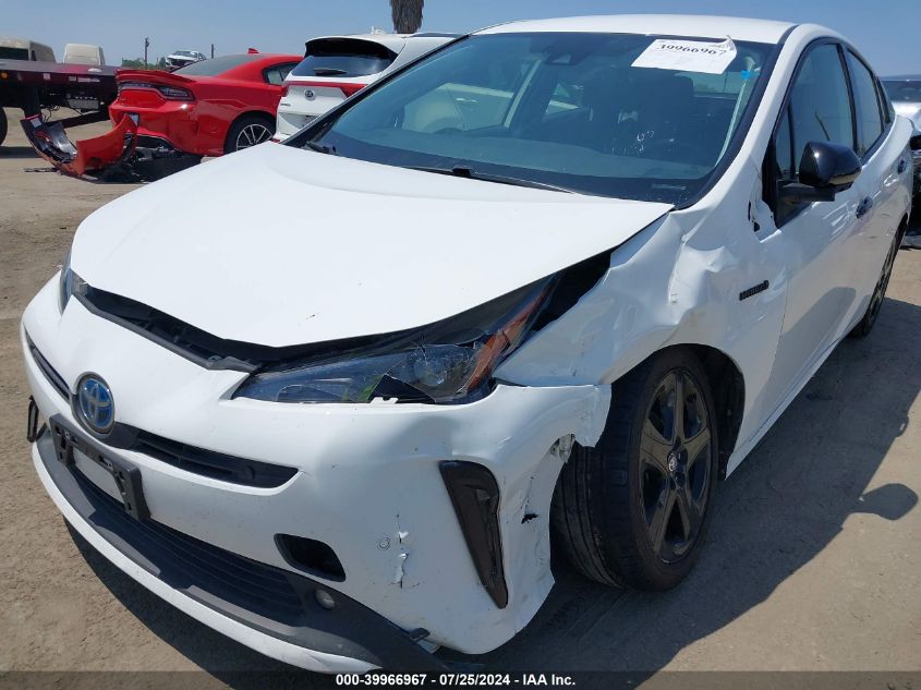 2022 Toyota Prius Nightshade Edition VIN: JTDKAMFUXN3167656 Lot: 39966967