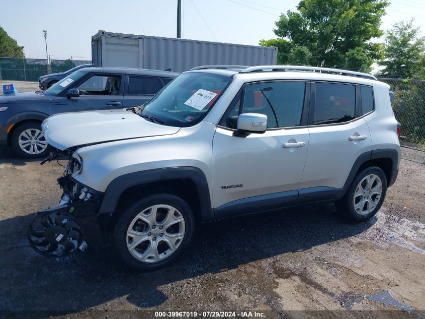 2017 Jeep Renegade Limited 4X4 VIN: ZACCJBDB9HPF79612 Lot: 39967019