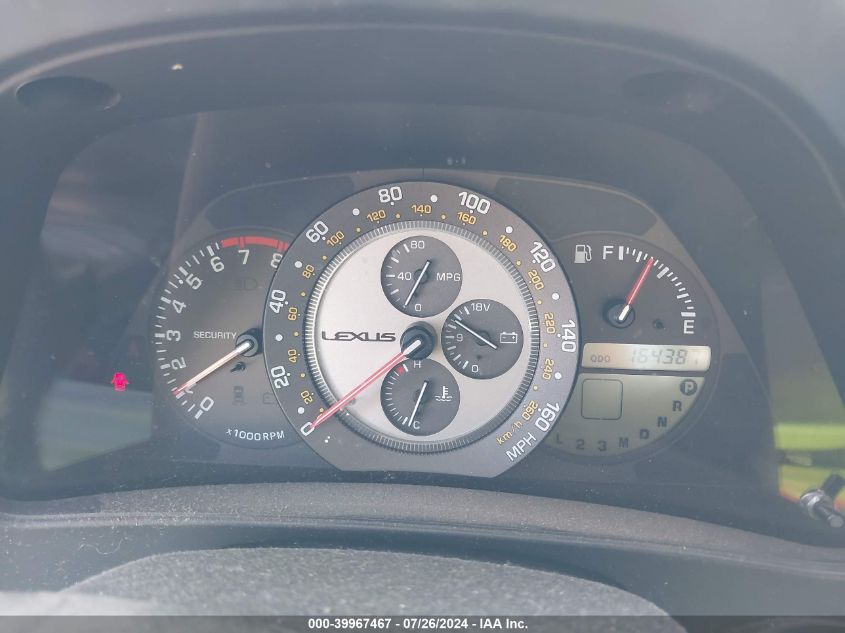 2002 Lexus Is 300 VIN: JTHBD192820053960 Lot: 39967467