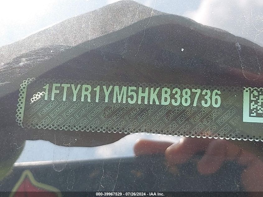 2017 Ford Transit-250 VIN: 1FTYR1YM5HKB38736 Lot: 39967529