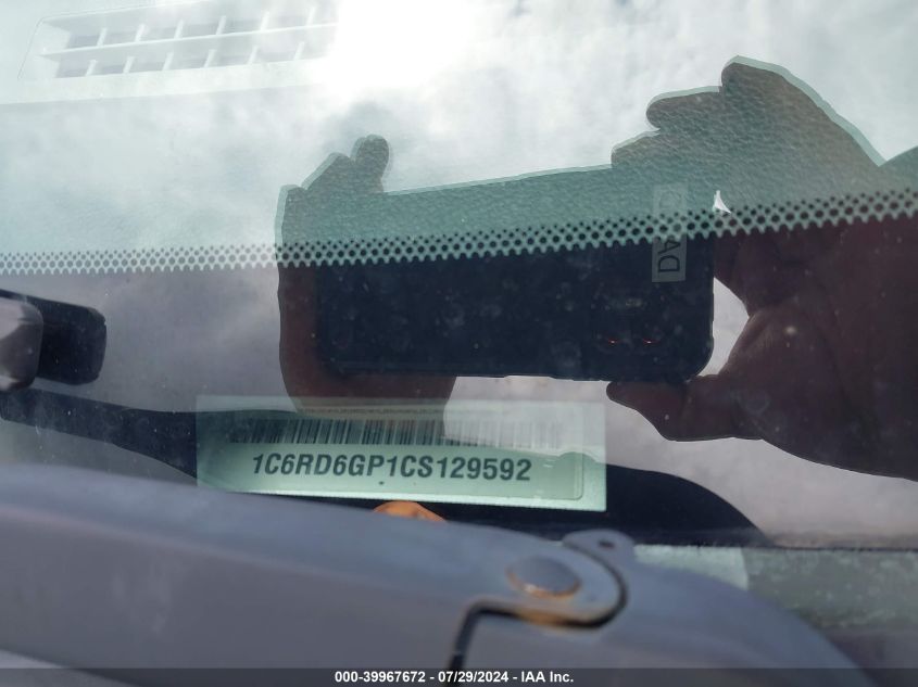 2012 Dodge Ram 1500 Slt VIN: 1C6RD6GP1CS129592 Lot: 39967672