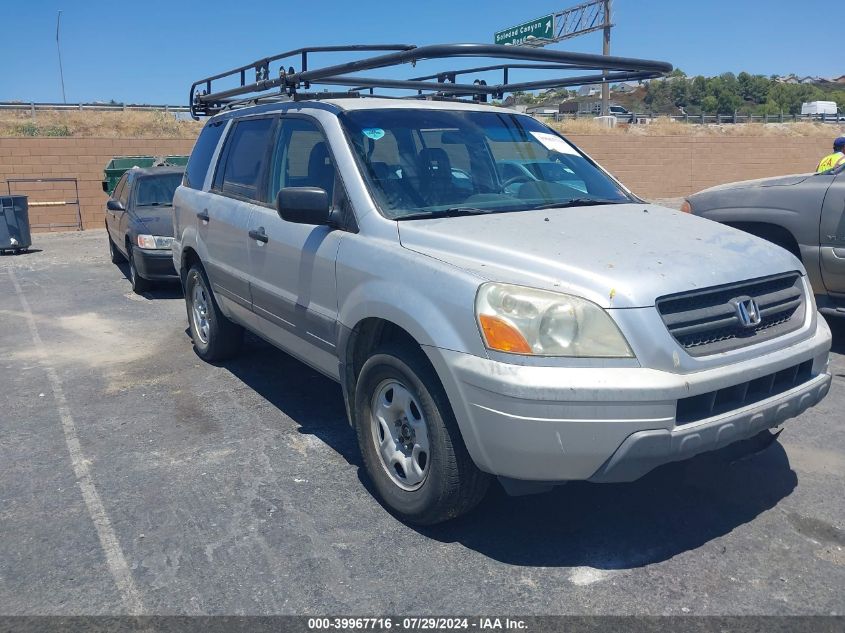 2005 Honda Pilot Lx VIN: 2HKYF18105H534503 Lot: 39967716