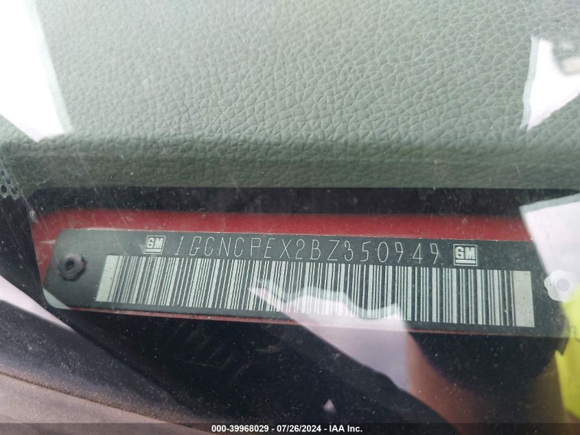 2011 Chevrolet Silverado 1500 Work Truck VIN: 1GCNCPEX2BZ350949 Lot: 39968029