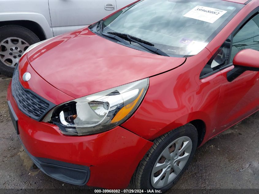 2013 Kia Rio Lx VIN: KNADM4A38D6211890 Lot: 39968082