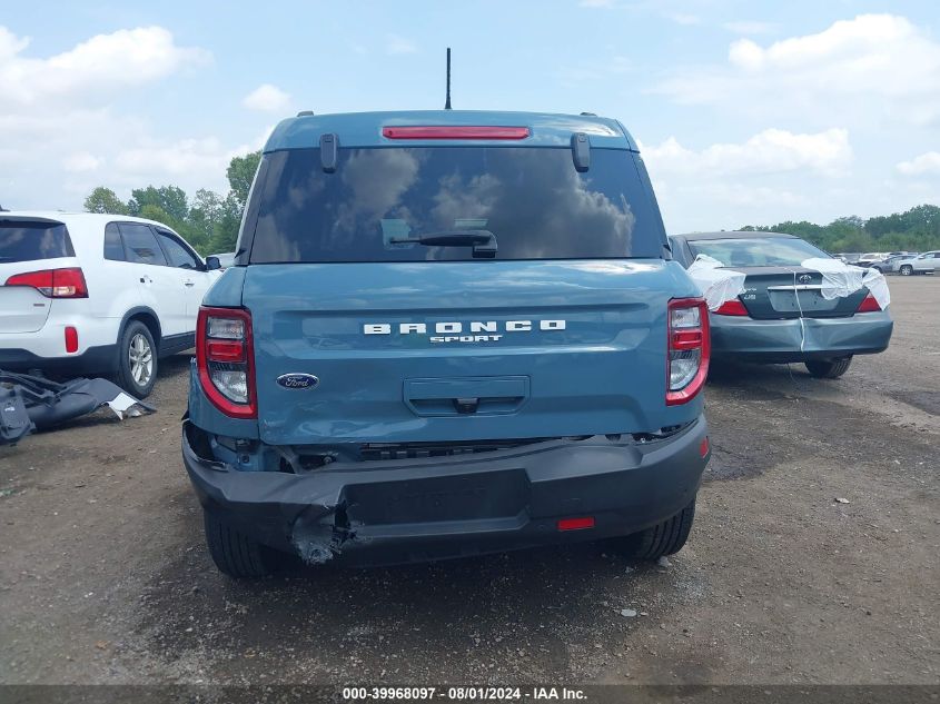 2022 Ford Bronco Sport Big Bend VIN: 3FMCR9B68NRE21153 Lot: 39968097