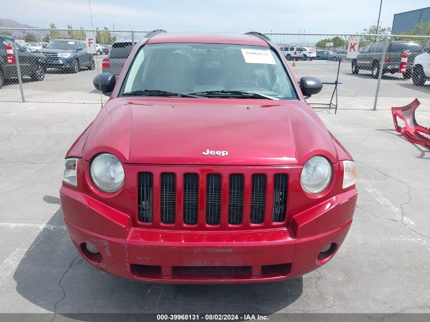 2007 Jeep Compass Sport VIN: 1J8FF47W87D597050 Lot: 39968131