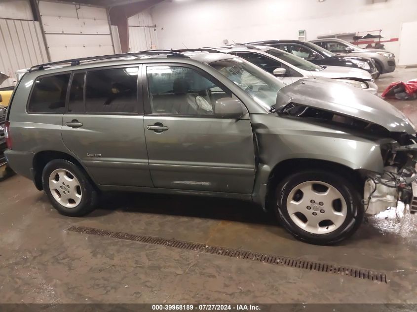 2006 Toyota Highlander Limited V6 VIN: JTEDP21A360122100 Lot: 39968189