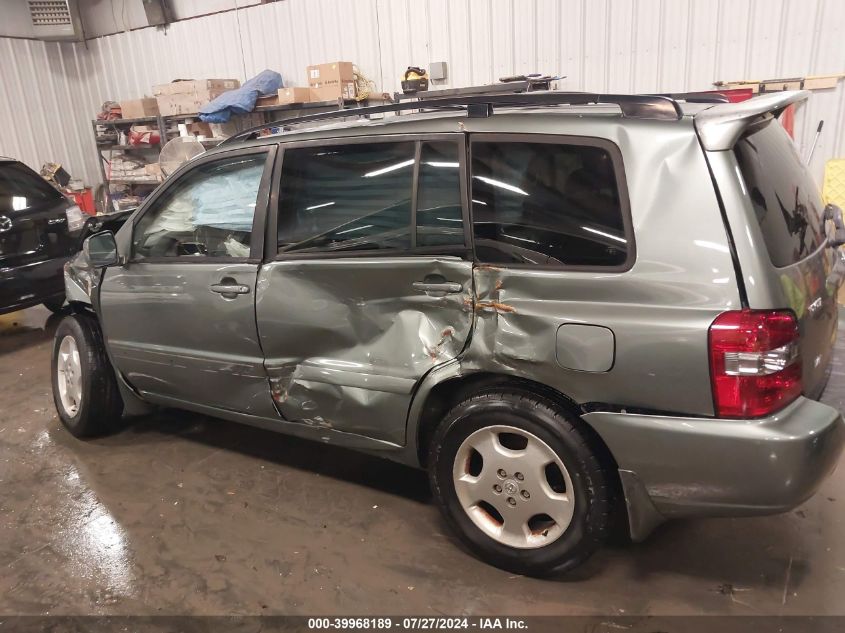 2006 Toyota Highlander Limited V6 VIN: JTEDP21A360122100 Lot: 39968189