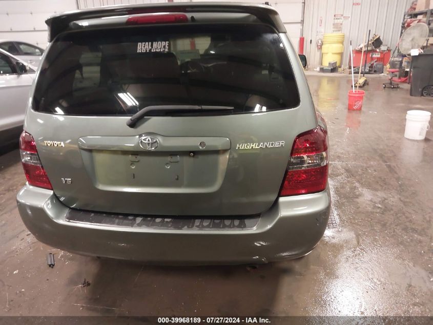 2006 Toyota Highlander Limited V6 VIN: JTEDP21A360122100 Lot: 39968189